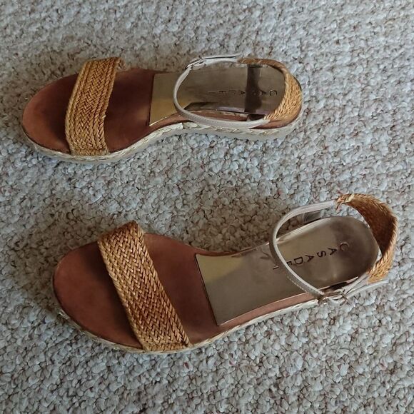 Casadei Brown Leather Ankle Strap Flat Sandals Size 37.5 - Picture 5 of 12